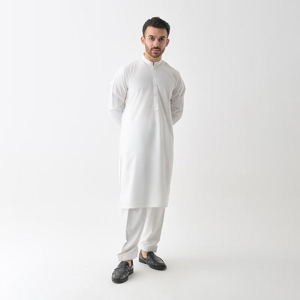 Stylish White Shalwar Kameez