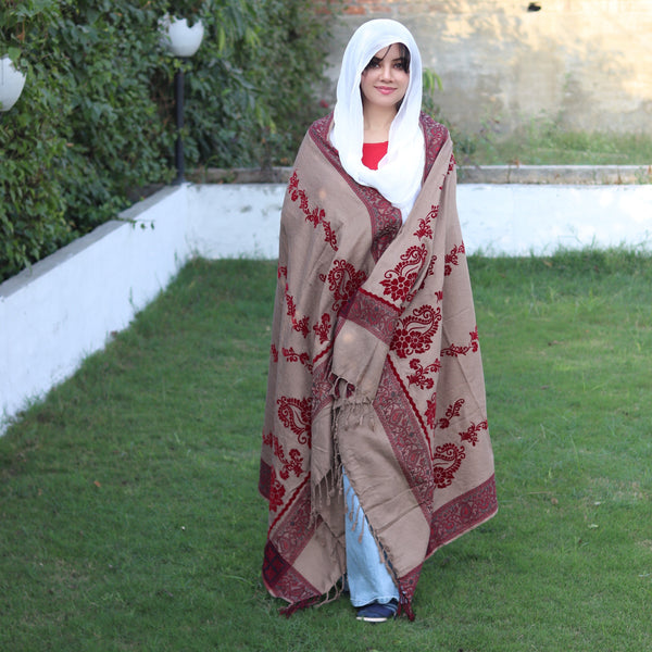 Winter Brown Woolen Shawl